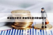 黑猫警长歌词 黑猫警长歌词歌曲歌词