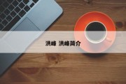 洪峰 洪峰简介